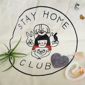Stay At Home Club tote bag